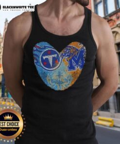 Good Fingerprints Tennessee Titans x Memphis Tigers tank top showcasing team pride in stylish DNA-inspired design.