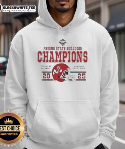 2025 Fresno State Bulldogs Football Champions hoodie featuring Snoop Dogg design for Arizona Bowl fans.