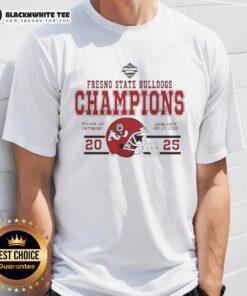Good Fresno State Bulldogs Football Champions 2025 T-Shirt featuring Snoop Dogg for Arizona Bowl celebration.