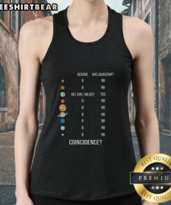 Funny JavaScript tank top featuring playful coding graphics, perfect for tech enthusiasts and casual wear.
