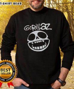 Good Gorillaz Band Skull Logo Sweatshirt featuring a bold graphic design, perfect for fans of the iconic band.