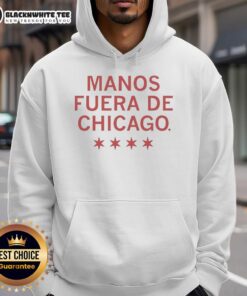 Good Hands Off Chicago Spanish hoodie featuring bold graphics and a stylish design, perfect for urban fashion enthusiasts.