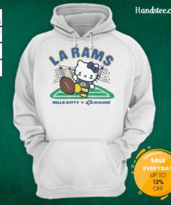 Alt Text: Good Hello Kitty x Los Angeles Rams Kickoff Hoodie featuring a playful design, perfect for fans and stylish wear.