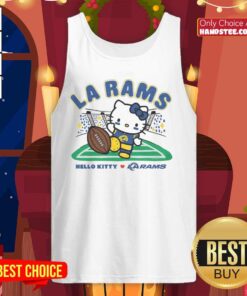 Good Hello Kitty X Los Angeles Rams Kickoff Tank Top featuring a playful design perfect for game day and casual wear.