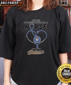 Alt Text: Good Houston Astros tee for nurses who love baseball and support their team with style and passion.