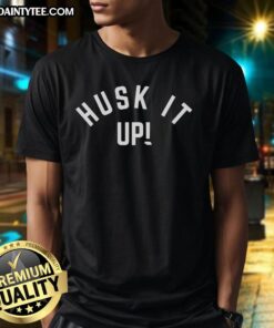 Good Husk It Up Nebraska Cornhuskers T-Shirt featuring bold team colors and logo for loyal fans.