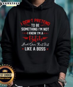 Stylish 'I Know I'm A Bitch' hoodie, perfect for confident individuals who embrace their true selves and express their attitude.