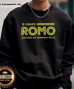 Good I Have Romo Relief of Missing Out logo sweatshirt featuring a stylish design, perfect for fans and casual wear.