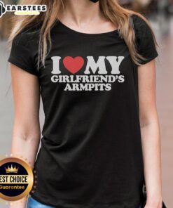 Good I Heart My Girlfriends Armpits Ladies Tee featuring a fun graphic design, perfect for casual outings and gifts.