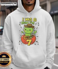 7th birthday hoodie featuring a playful 'Good I Was 6, Now I'm 7' meme design for kids celebrating their special day.