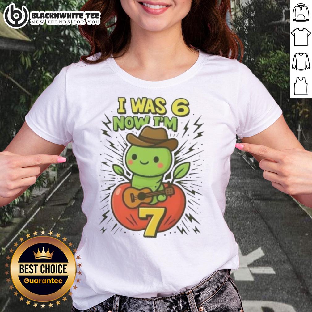 Good I Was 6 Now I'M 7 Years Old 6 7 Meme 7Th Birthday Ladies Tee Funny meme shirt for 7th birthday: 'Good I Was 6, Now I'm 7 Years Old' - perfect gift for kids' birthday celebrations.