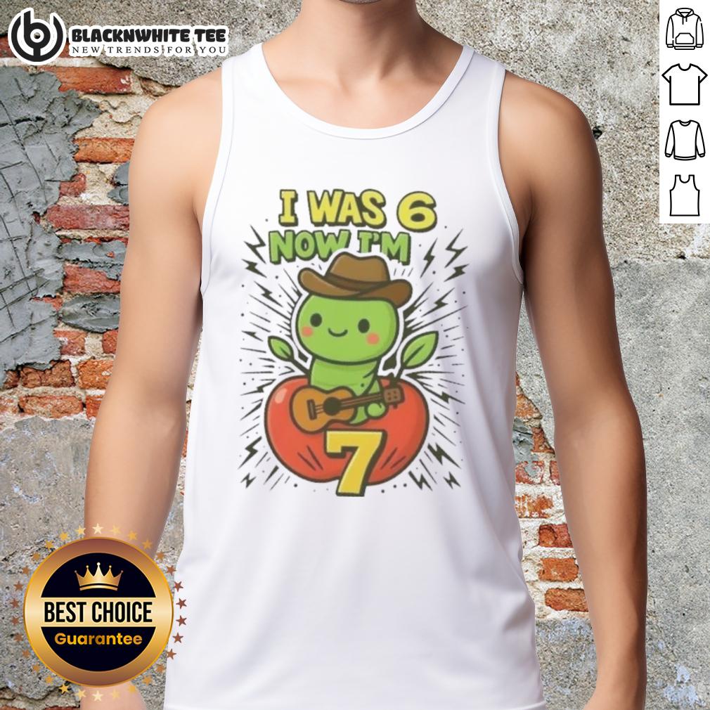 Good I Was 6 Now I'M 7 Years Old 6 7 Meme 7Th Birthday Tank Top 7th birthday tank top featuring 'Good I Was 6 Now I'm 7 Years Old' meme design for kids celebrating their special day.
