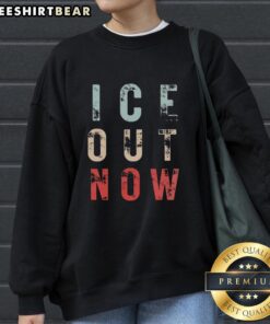 Good Ice Out Now Vintage Sweatshirt in heather gray with retro design, perfect for cozy casual outfits.