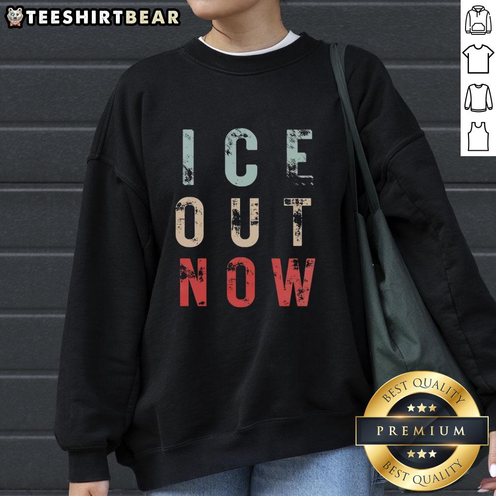 good-ice-out-now-vintage-sweatshirt Good Ice Out Now Vintage Sweatshirt in heather gray with retro design, perfect for cozy casual outfits.