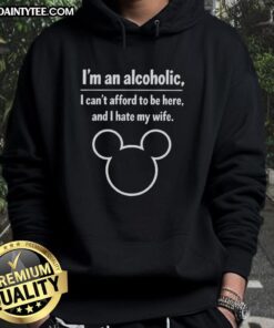 Good I'm an Alcoholic hoodie featuring bold text, ideal for those embracing humor in tough times and expressing personal struggles.