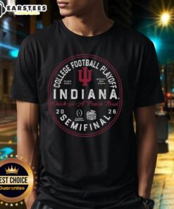 Good Indiana 2026 Peach Bowl Bound T-Shirt featuring team colors and logo, perfect for fans celebrating the bowl game.