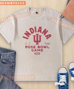Good Indiana 2026 Rose Bowl Game Bound washed t-shirt featuring team colors and logo, perfect for fans celebrating.