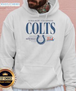 Vintage Indianapolis Colts NFL Super Bowl Champions hoodie featuring classic team logo and championship design.