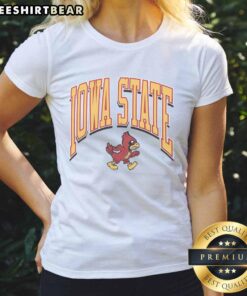 Alt Text: Vintage Iowa State Cyclones ladies tee showcasing classic design, perfect for fans and casual wear enthusiasts.
