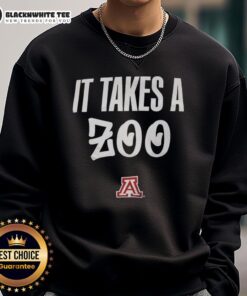Arizona Wildcats men's basketball sweatshirt featuring 'Good It Takes A Zoo' design, perfect for fans and casual wear.