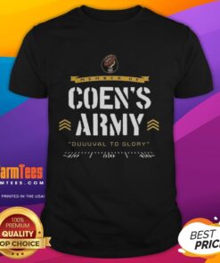 Alt Text: Good Jacksonville Jaguars Football Coen's Army Duuuval to Glory T-Shirt showcasing team spirit and fan pride.