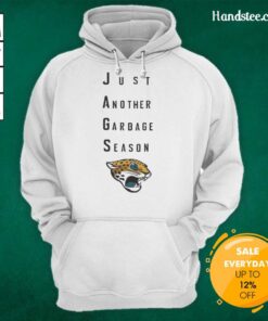 Alt Text: Good Jacksonville Jaguars Just Another Garbage Season hoodie featuring team colors and logo, perfect for fans.