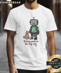 Good Jason Robertson Every Goal Is For My Cat T-Shirt featuring a playful design celebrating hockey and cat lovers.