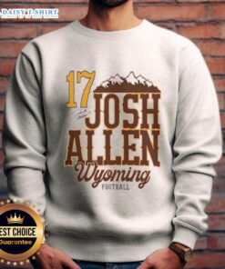 Good Josh Allen 17 Wyoming Cowboys Football Signature Sweatshirt featuring bold graphics and a cozy design for fans.