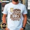 Good Josh Allen 17 Wyoming Cowboys Football Mountain Signature T-Shirt featuring team colors and iconic player design.