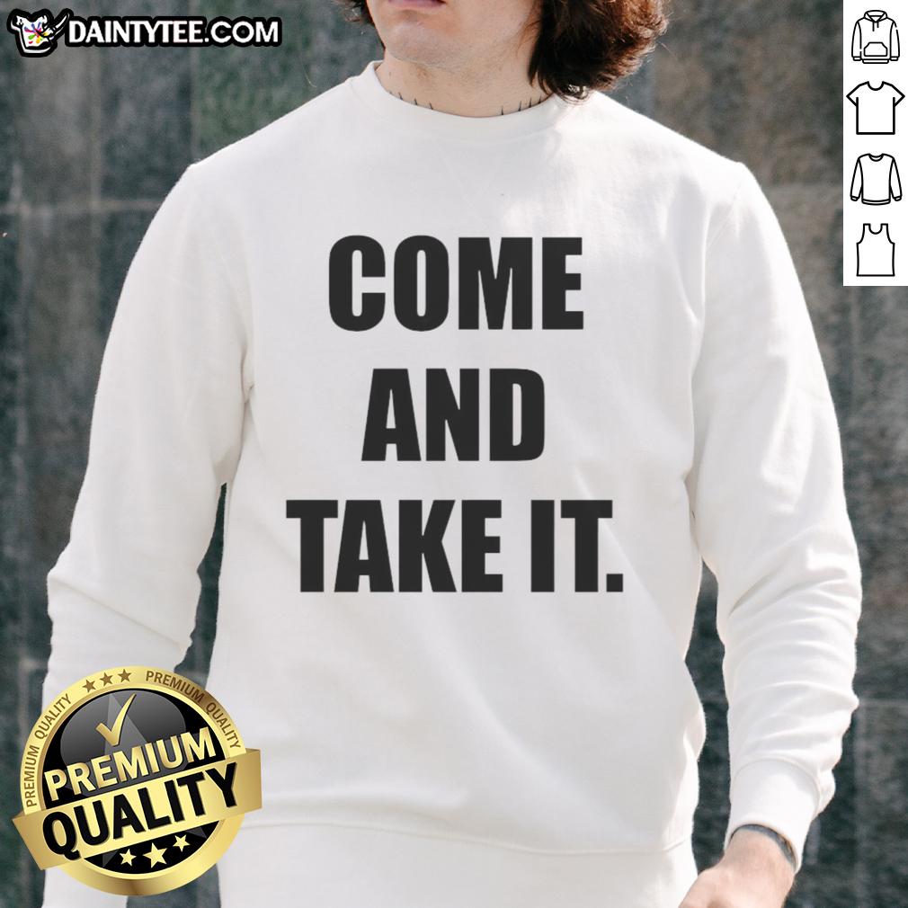 good-kiernan-shipka-come-and-take-it-sweatshirt Kiernan Shipka wearing a stylish 'Come And Take It' sweatshirt, showcasing trendy casual fashion.