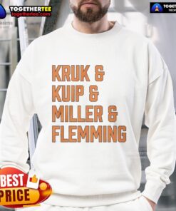 Good Kruk And Kuip And Miller And Flemming San Francisco Giants sweatshirt featuring team colors and logo.