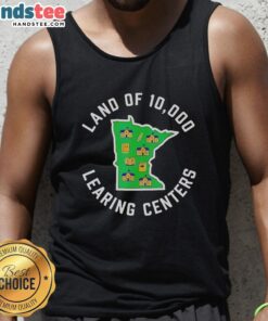 Good Land of 10,000 Learning Centers tank top featuring vibrant educational graphics and a comfortable design.