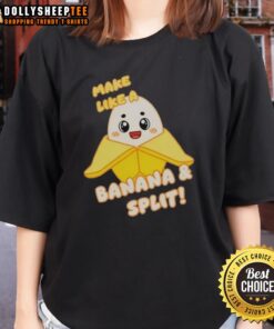 Good Lankybox Banana Split Ladies Tee featuring vibrant banana graphics and playful design for fans of Lankybox.