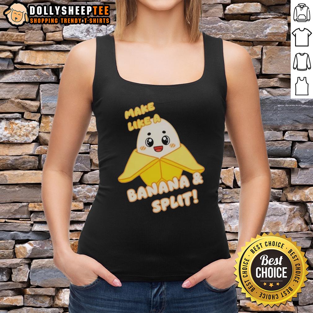 Good Lankybox Banany Make Like A Banana Split Tank Top Good Lankybox Banana Split tank top featuring playful banana graphics, perfect for casual summer wear.