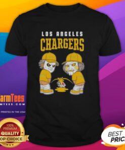 Good Los Angeles Chargers X Michael Myers & Billy The Puppet T-shirt featuring Raiders vs Broncos design, perfect for fans.