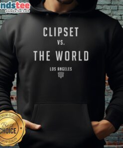 Good Los Angeles Clippers vs The World Hoodie featuring bold graphics and team colors, perfect for fans and streetwear lovers.