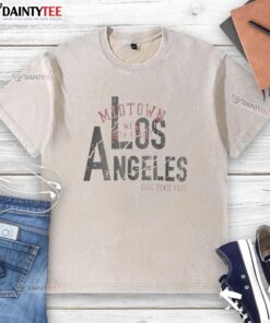 Good Los Angeles Love Peace Free washed t-shirt featuring a stylish design perfect for casual wear.