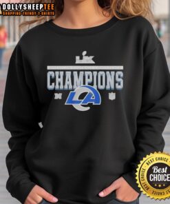 Good Los Angeles Rams 2026 American Football Conference Championship sweatshirt featuring team colors and logo.