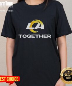 Good Los Angeles Rams Together Ladies Tee featuring vibrant colors and team logo, perfect for female fans of the Rams.