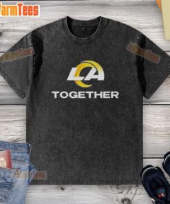 Good Los Angeles Rams Together washed t-shirt featuring team colors and logo, perfect for fans showing support.