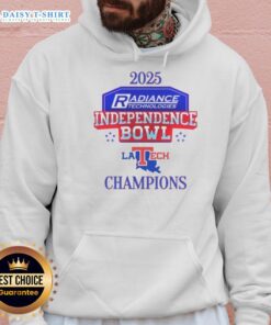 Good Louisiana Tech Bulldogs 2025 Independence Bowl Champions logo hoodie featuring bold team colors and iconic design.