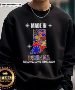 Good Made in Indiana sweatshirt featuring a vintage mashup logo of state teams, perfect for fans and casual wear.