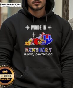 Good Made In Kentucky hoodie featuring a vintage state mashup logo design for sports teams.