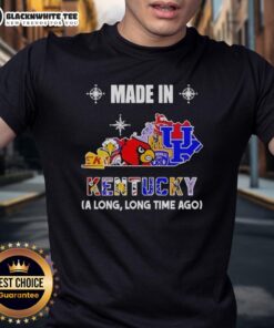 Good Made In Kentucky A Long Long Time Ago State Mashup Logo Teams T-Shirt featuring a unique design celebrating Kentucky.