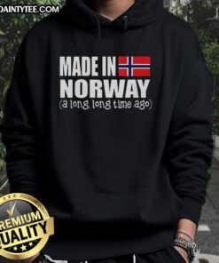 Good Made In Norway Long Time Ago Flag Hoodie showcasing vibrant national colors and unique design.