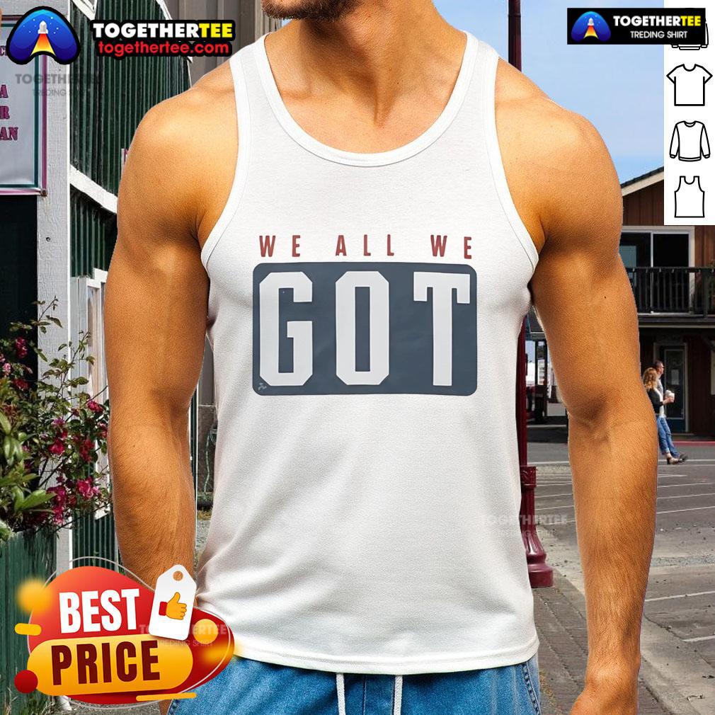 Good Marcus Jones We All We Got Tank Top Good Marcus Jones We All We Got tank top featuring bold graphics and a stylish design for casual wear.