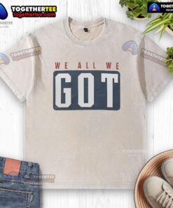 Good Marcus Jones We All We Got washed t-shirt featuring a stylish design and vibrant colors for casual wear.