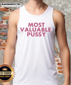 Good Melina Most Valuable Pussy Tank Top featuring bold graphic design in vibrant colors, perfect for casual wear.