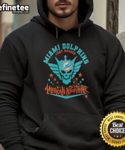 Cody Rhodes wearing a Good Miami Dolphins American Nightmare hoodie, showcasing team spirit and style.