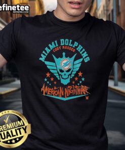 Good Miami Dolphins Cody Rhodes American Nightmare T-Shirt featuring vibrant colors and bold graphics for fans.